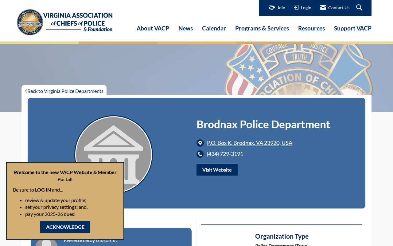 Brodnax criminal records police department contact listing