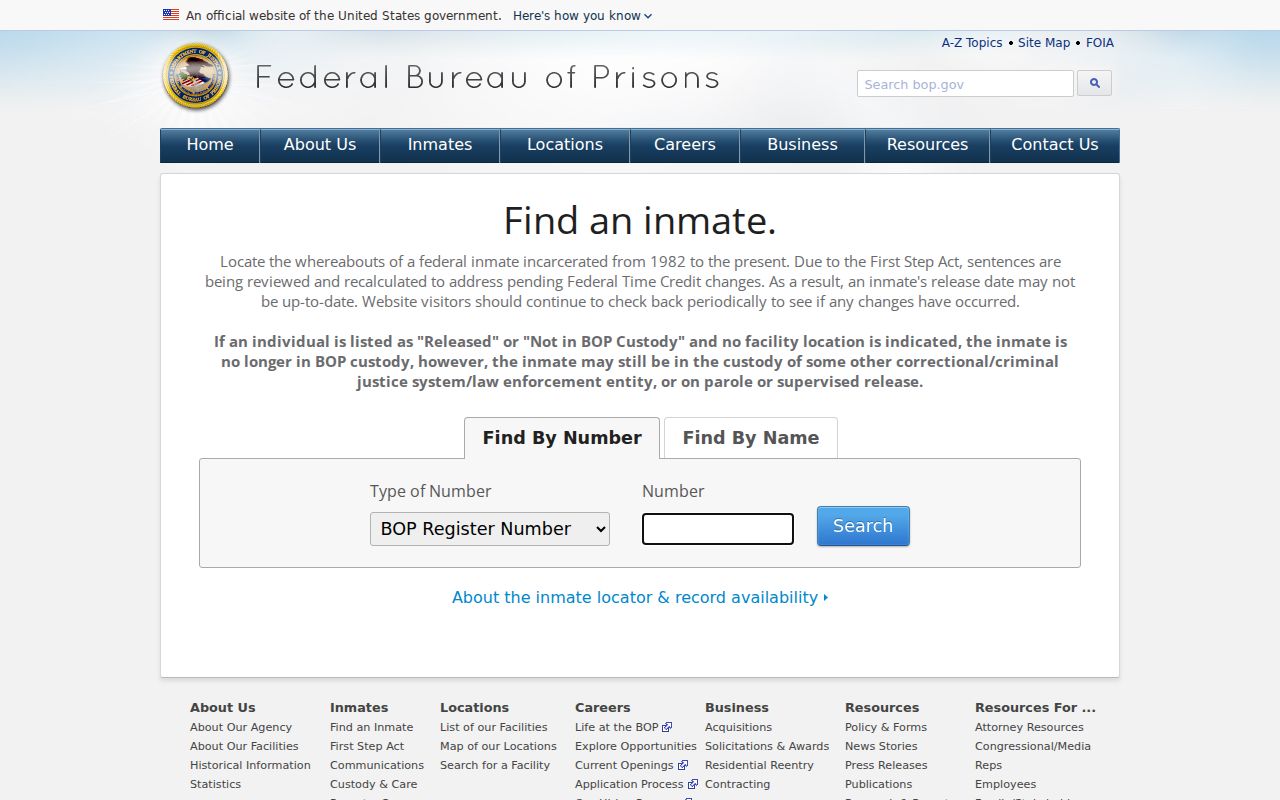 Brunswick County arrest history federal inmate locator