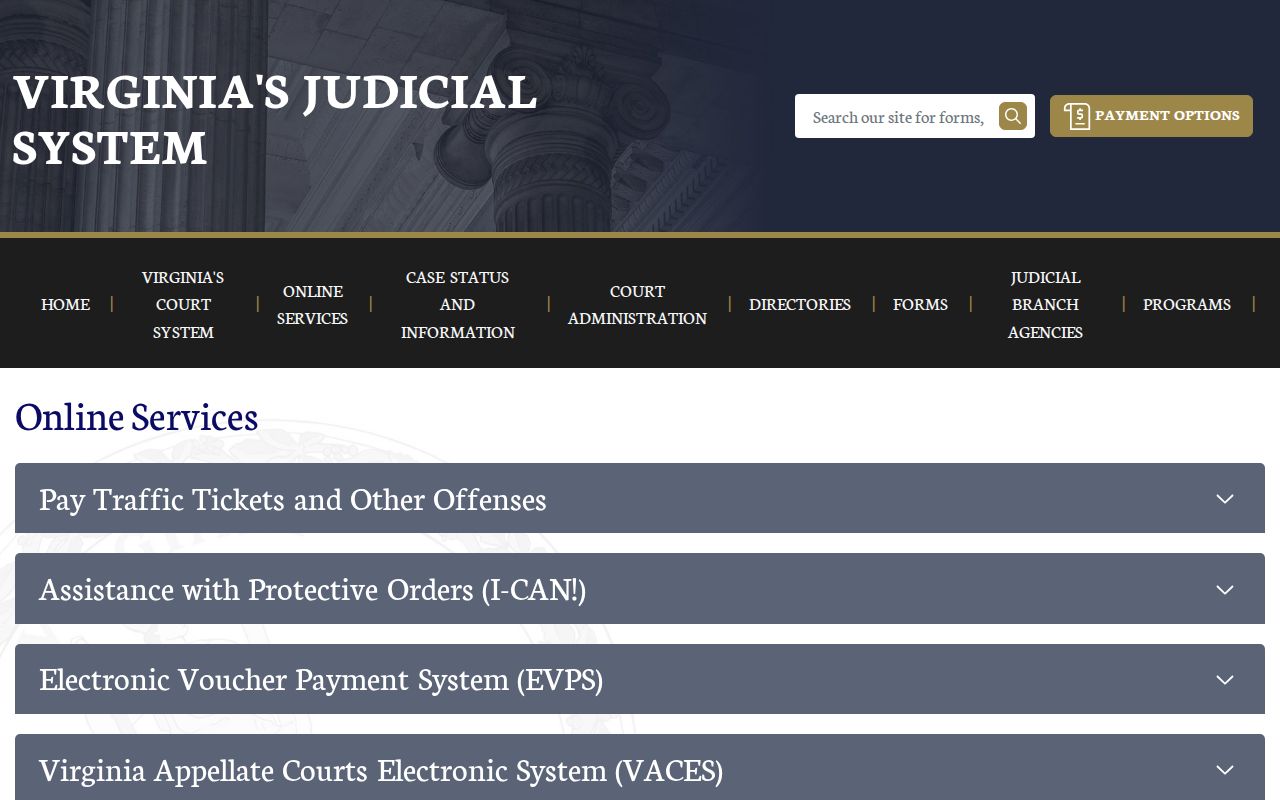 Brunswick County criminal court cases Virginia online services