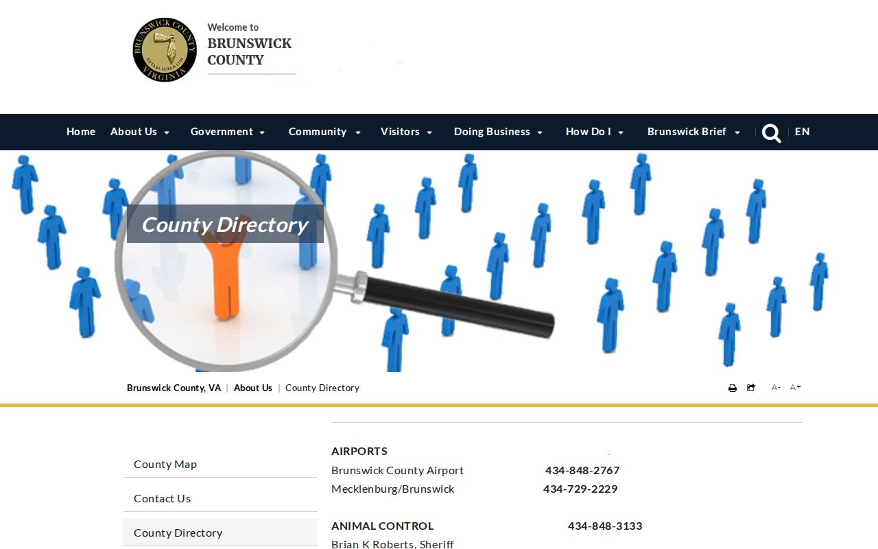 Brunswick County criminal records government office directory